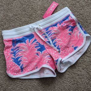 Lilly Pulitzer Chrissy Short Blue Haven Little Flamenco Print, Size M, NWT